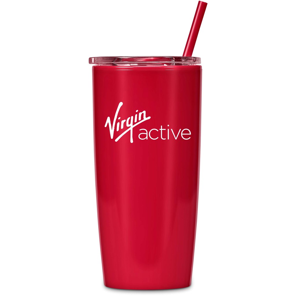 Altitude Daytona Plastic 2-in-1 Double-Wall Tumbler & Straw �C 600ml