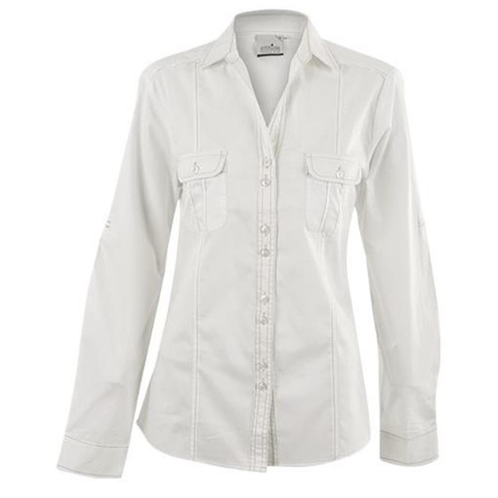 Ladies Long Sleeve Inyala Shirt �C Off White