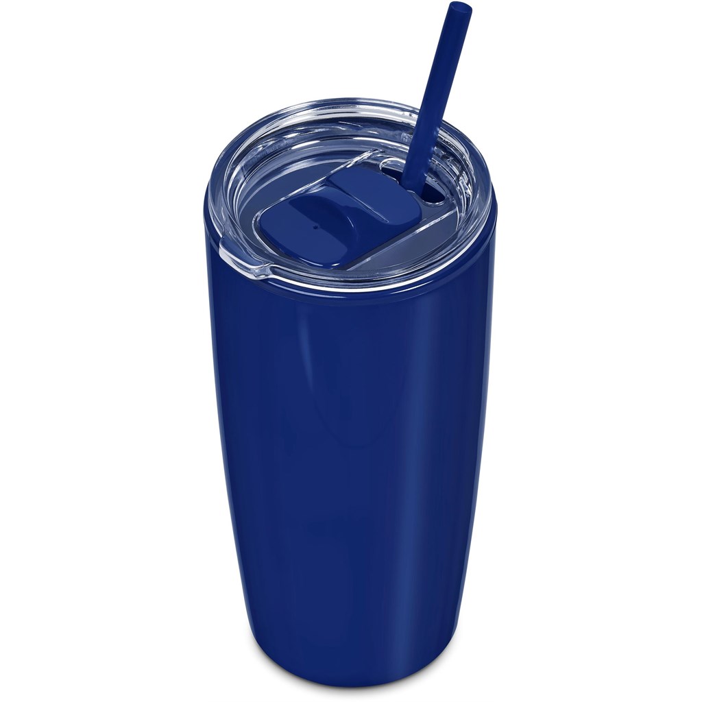 Altitude Daytona Plastic 2-in-1 Double-Wall Tumbler & Straw �C 600ml