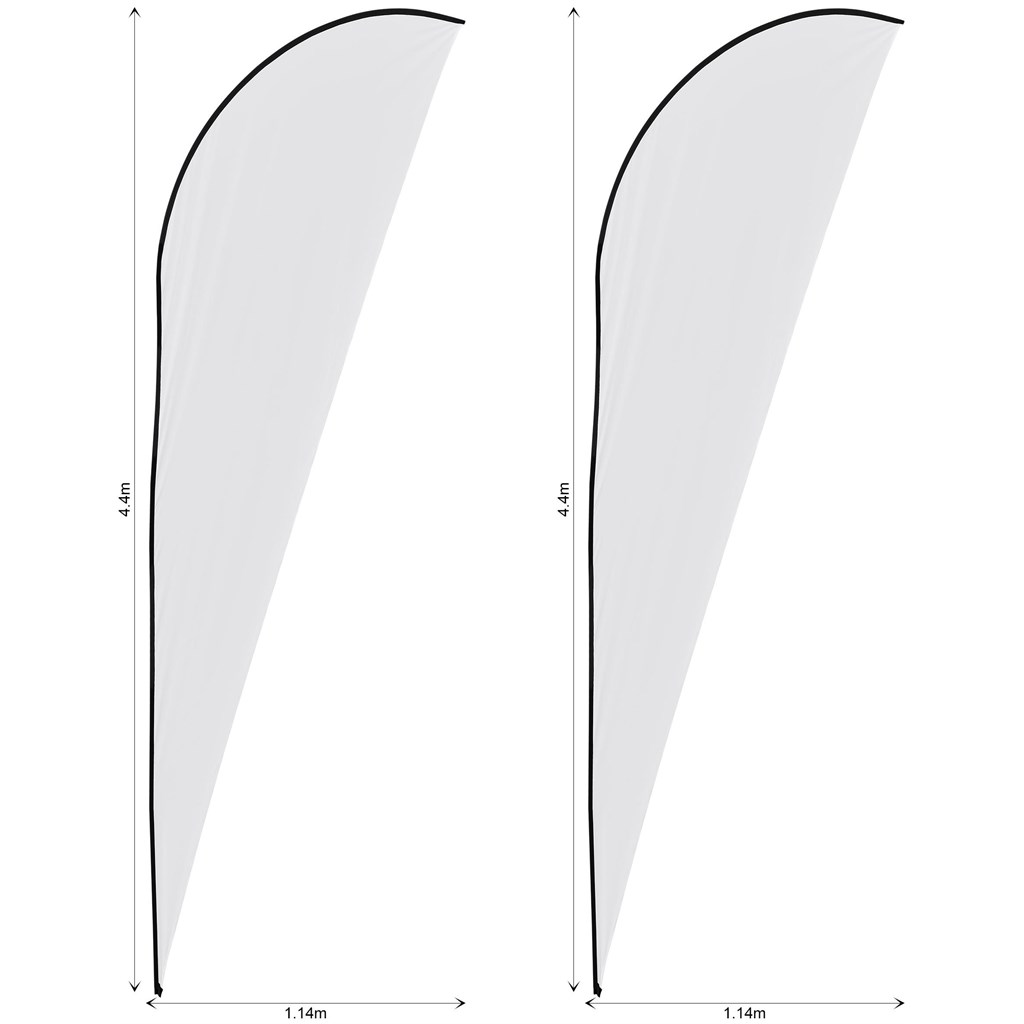 Legend 4m Sublimated Sharkfin Flying Banner Skin �C Set Of 2 (Excludes Hardware)