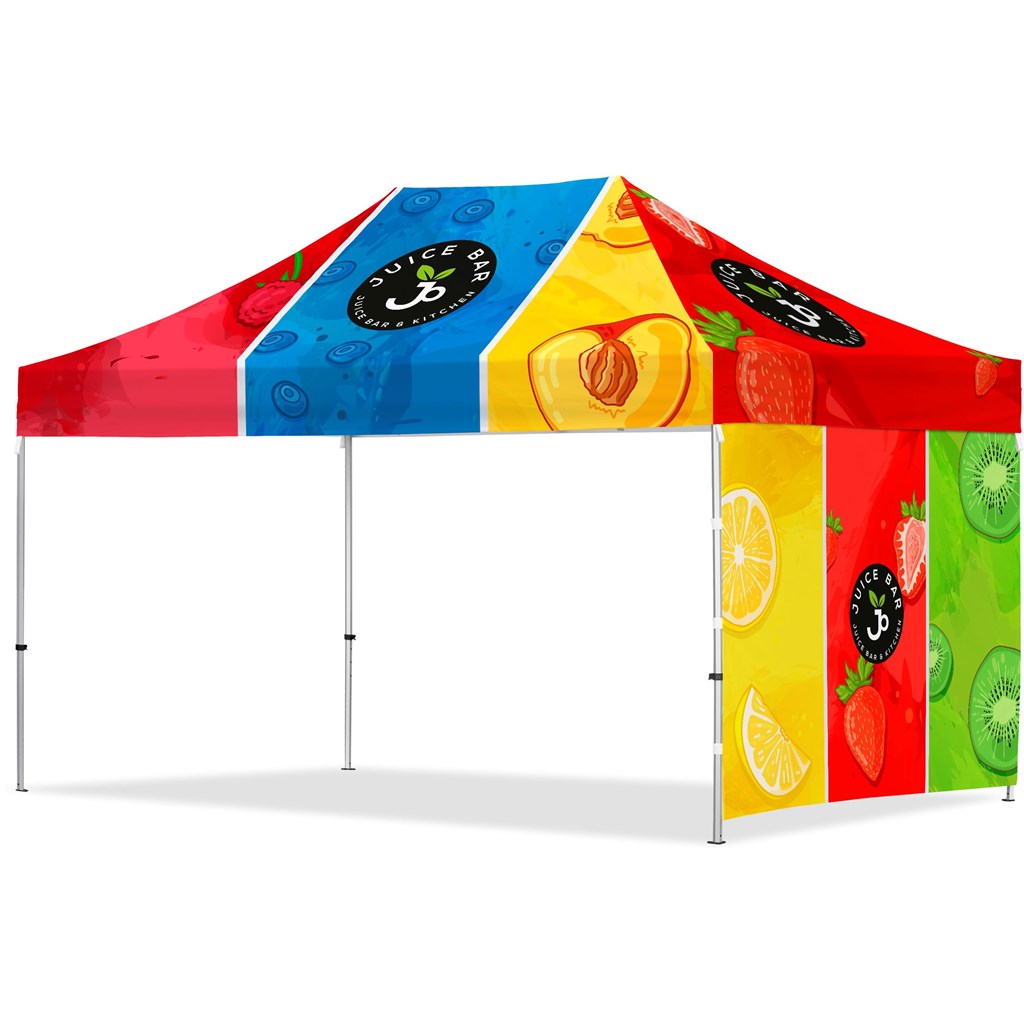 Coated Steel Sublimated Gazebo 4.5m x 3m �C 1 Short Full-Wall Skin