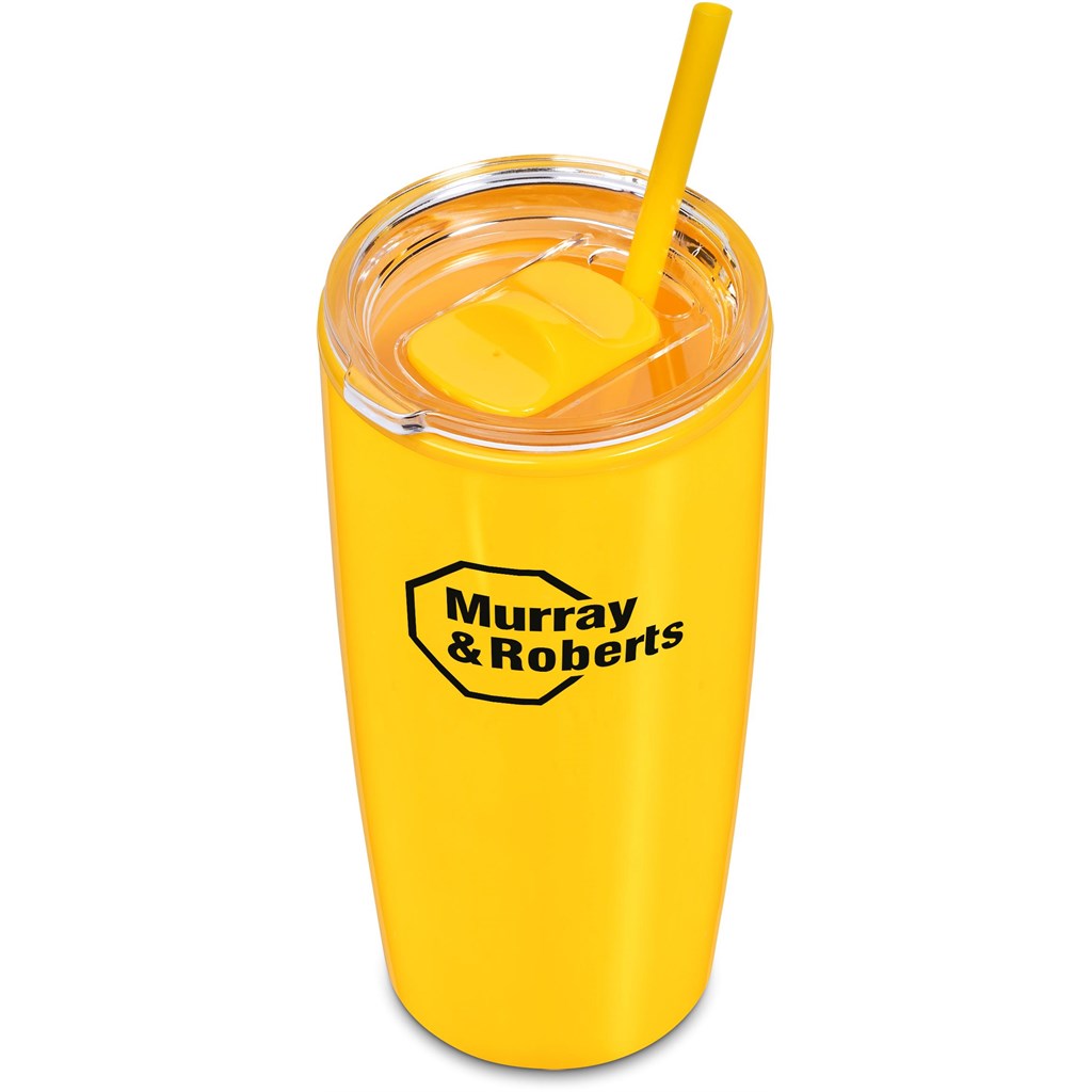 Altitude Daytona Plastic 2-in-1 Double-Wall Tumbler & Straw �C 600ml