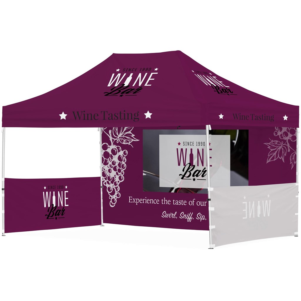 Ovation Sublimated Gazebo 4.5m X 3m �C 1 Long Full-Wall Skin �C 2 Short Half-Wall Skins