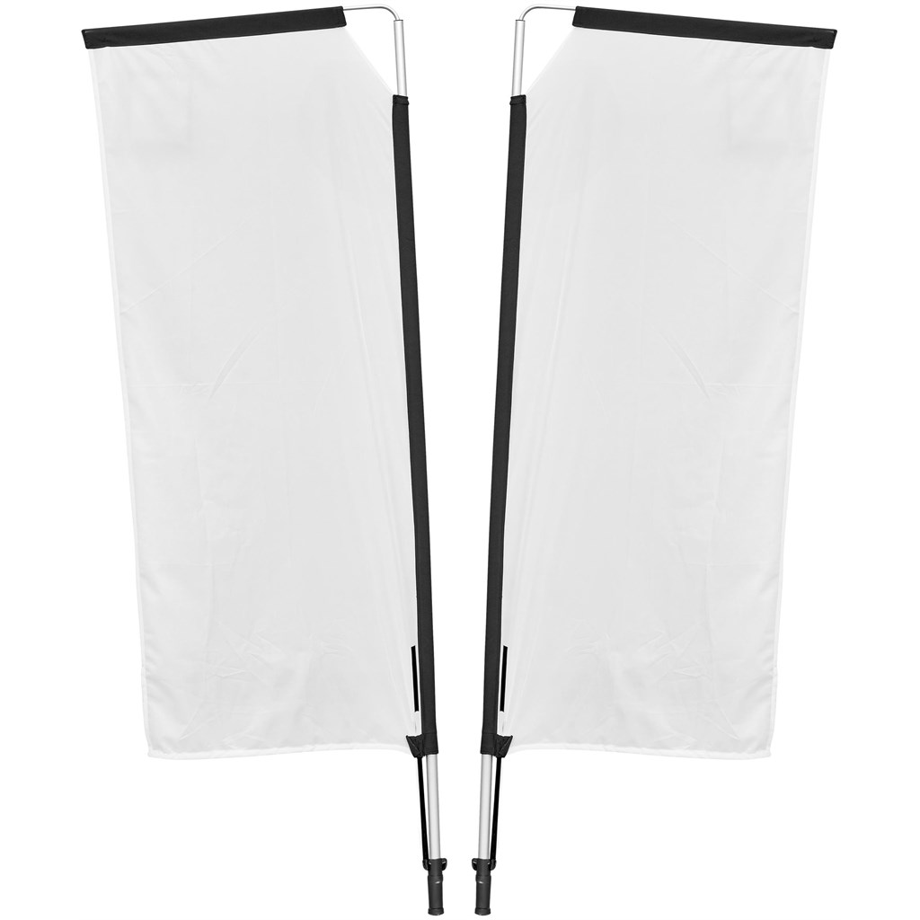 Legend 2M Sublimated Telescopic Double-Sided Flying Banner �C 1 complete unit