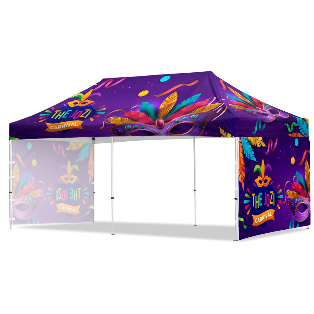 Coated Steel Sublimated Gazebo 6m x 3m �C 2 Short Full-Wall Skins