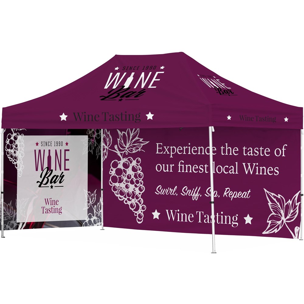 Ovation Sublimated Gazebo 4.5m X 3m �C 1 Long Full-Wall Skin �C 1 Short Full-Wall Skin