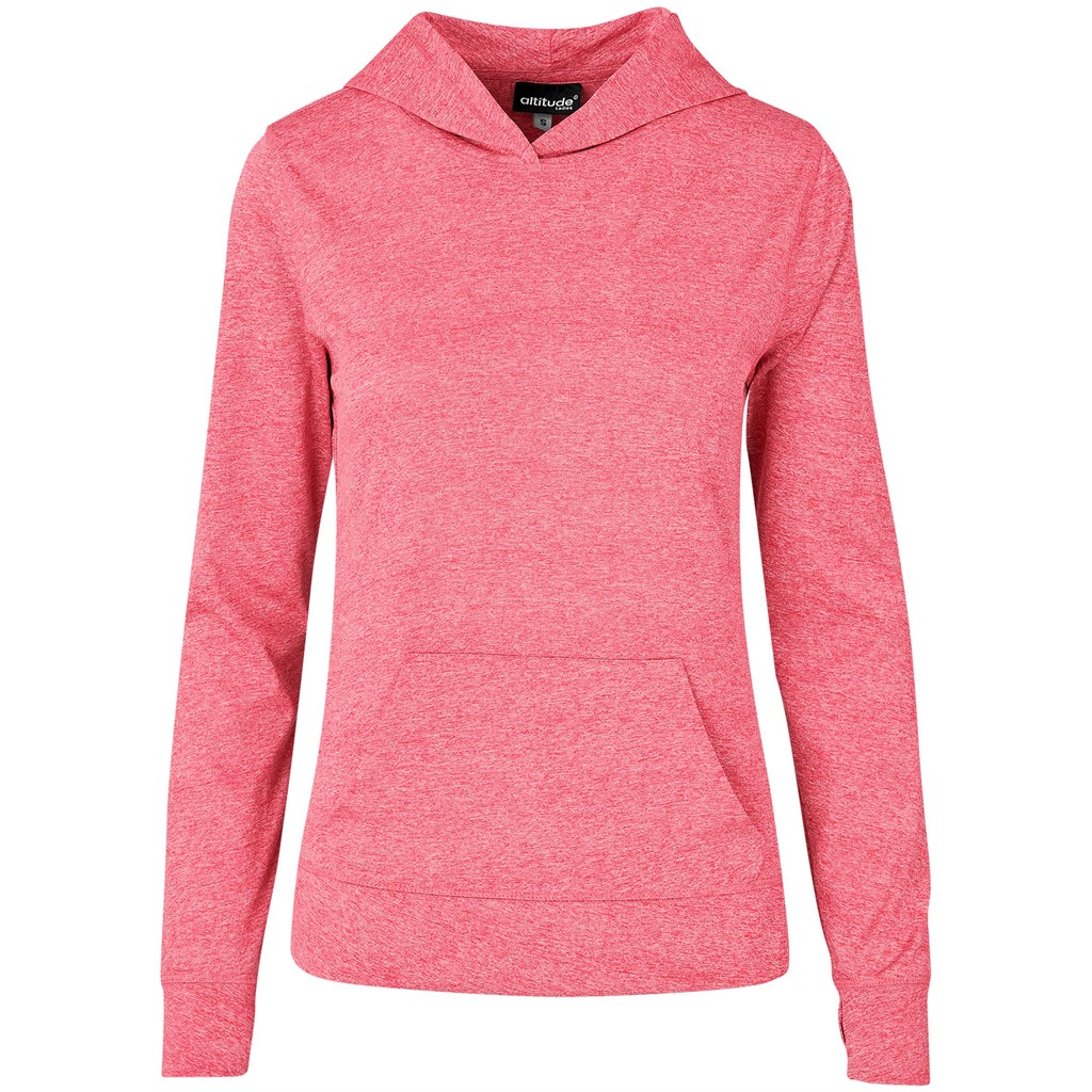 Ladies Fitness Lightweight Hooded Sweater �C Red