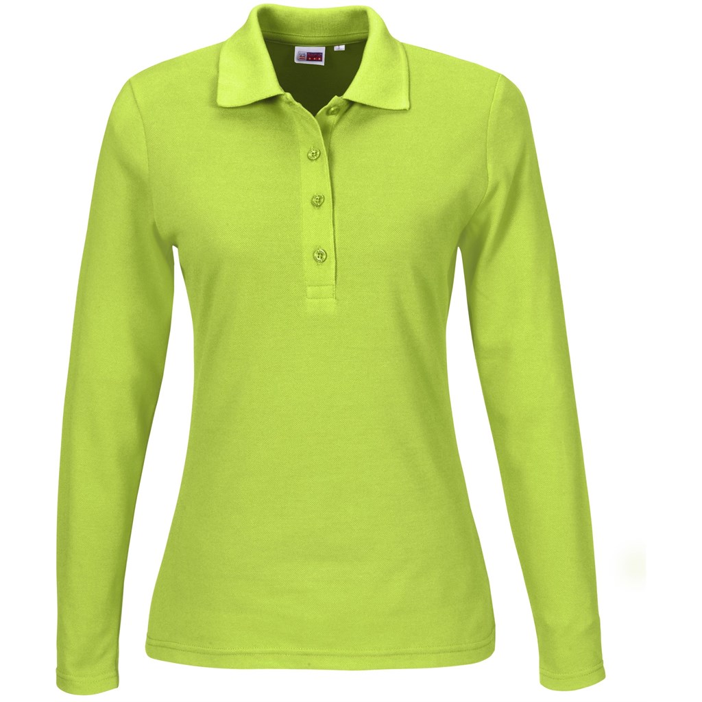 Ladies Long Sleeve Elemental Golf Shirt �C Lime