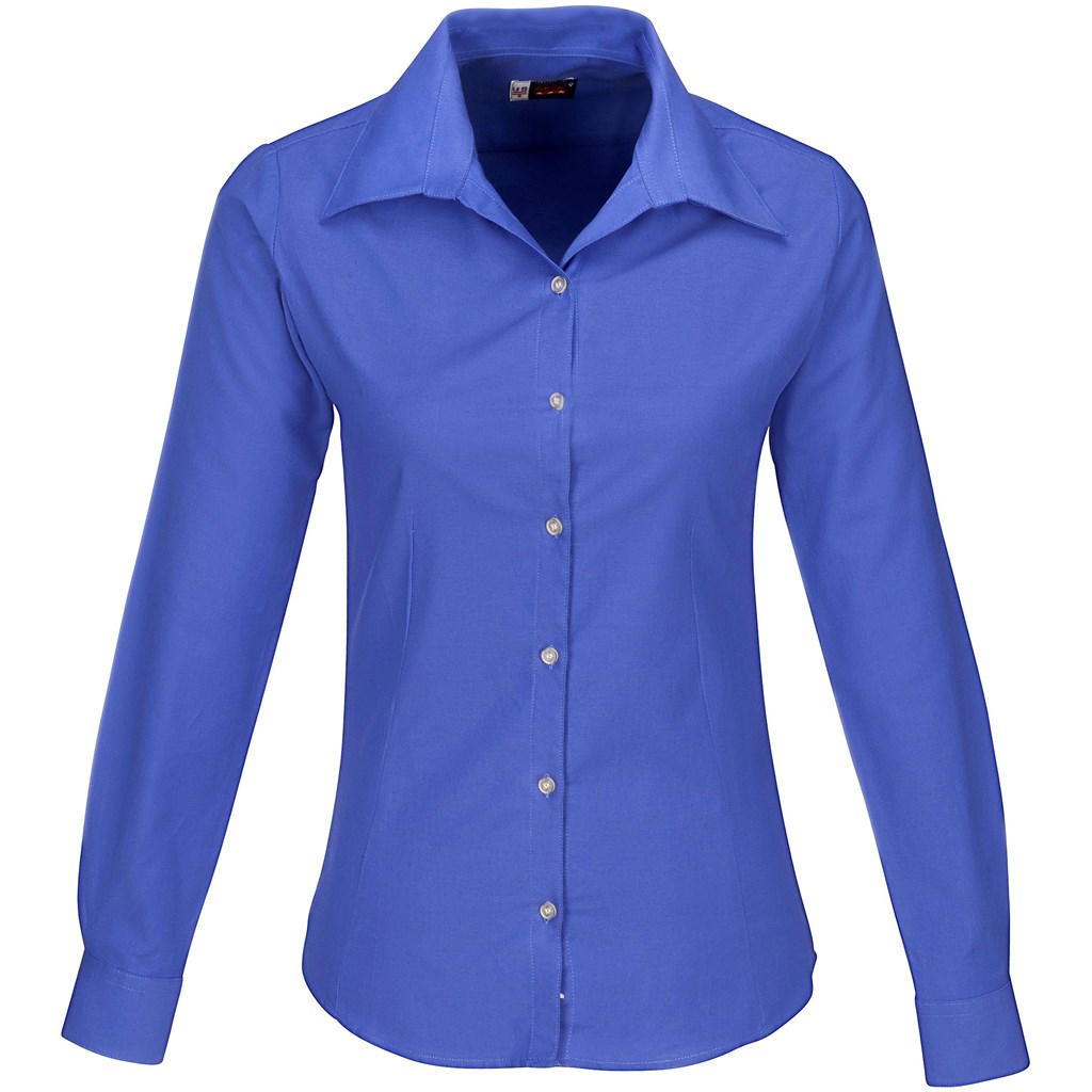 Ladies Long Sleeve Aspen Shirt �C New Blue