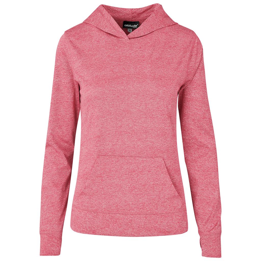 Ladies Fitness Lightweight Hooded Sweater �C Red