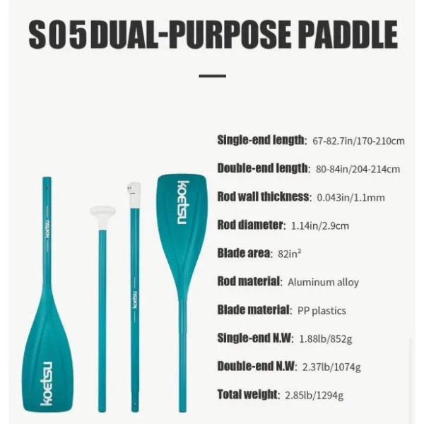 2-in-1 iSUP Kayak Paddle Board Paddle