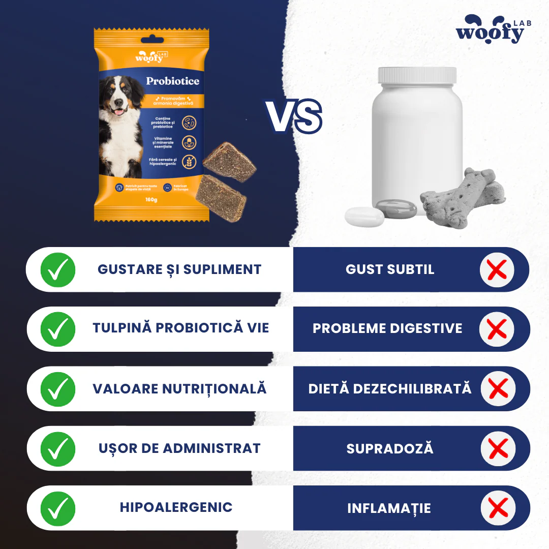 SNACKURI PROBIOTICE - Supliment digestiv premium pentru câini