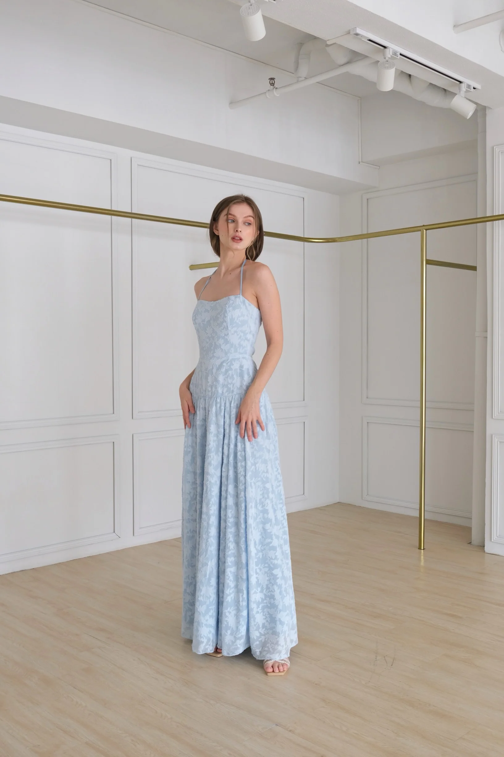 Sofia dress (POWDER BLUE FLORAL)