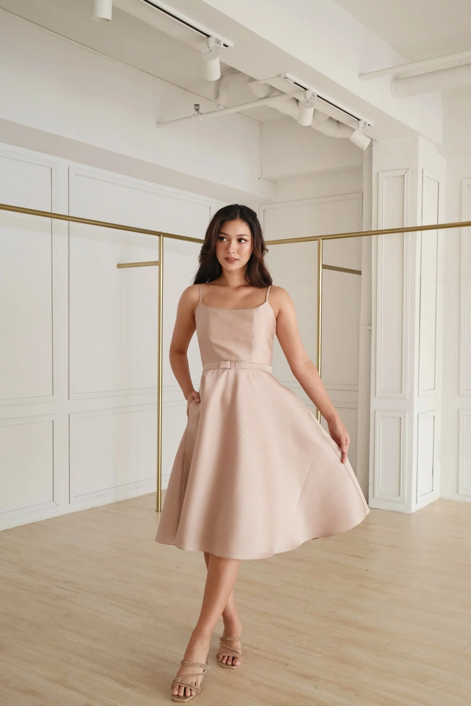 Ligaya midi dress (TAN)