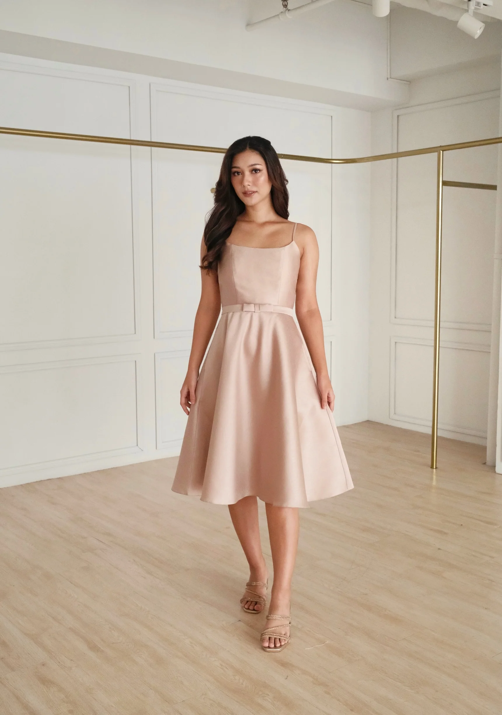 Ligaya midi dress (TAN)