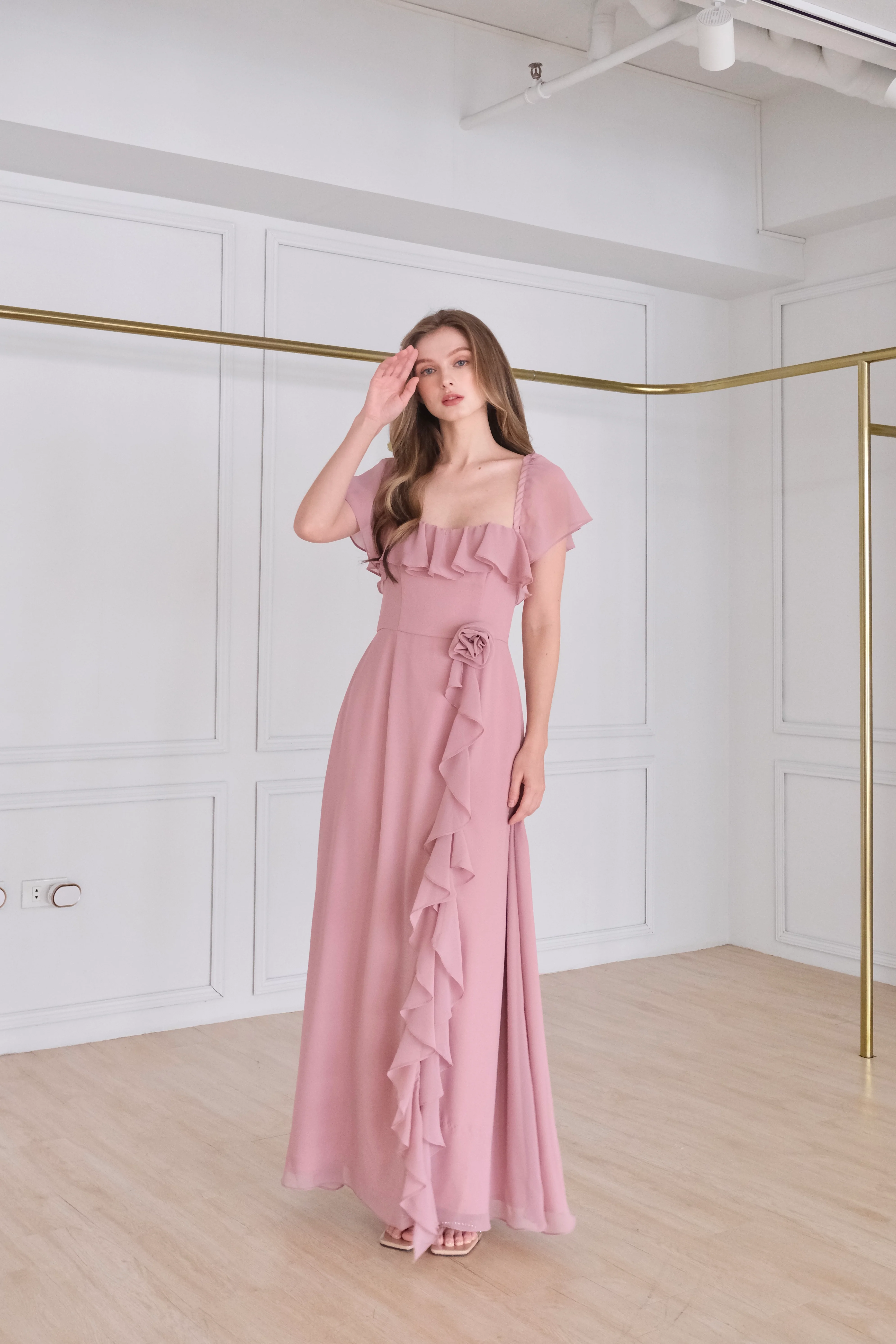 Anastasia dress (OLD ROSE)