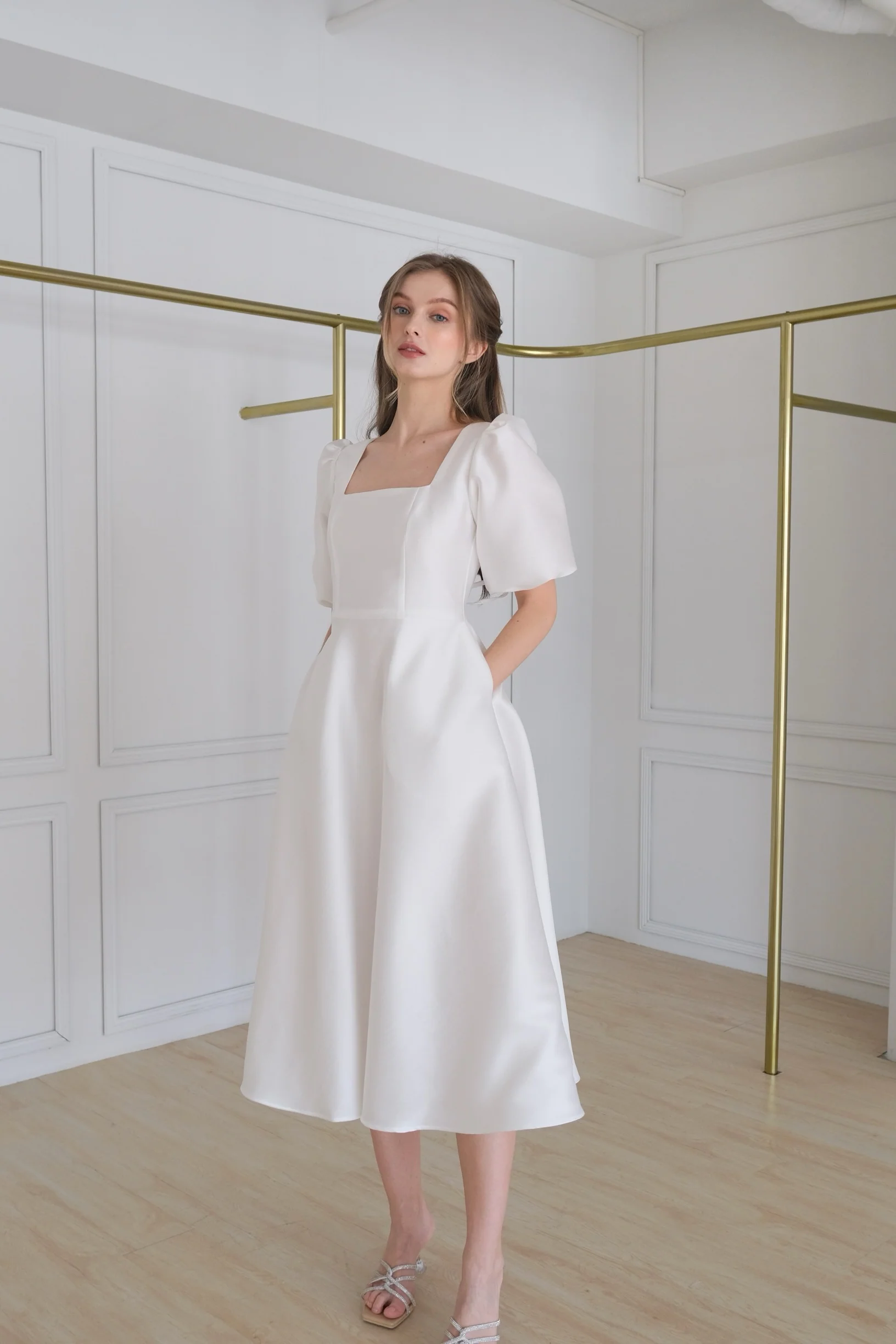 Sandrine midi dress (WHITE)