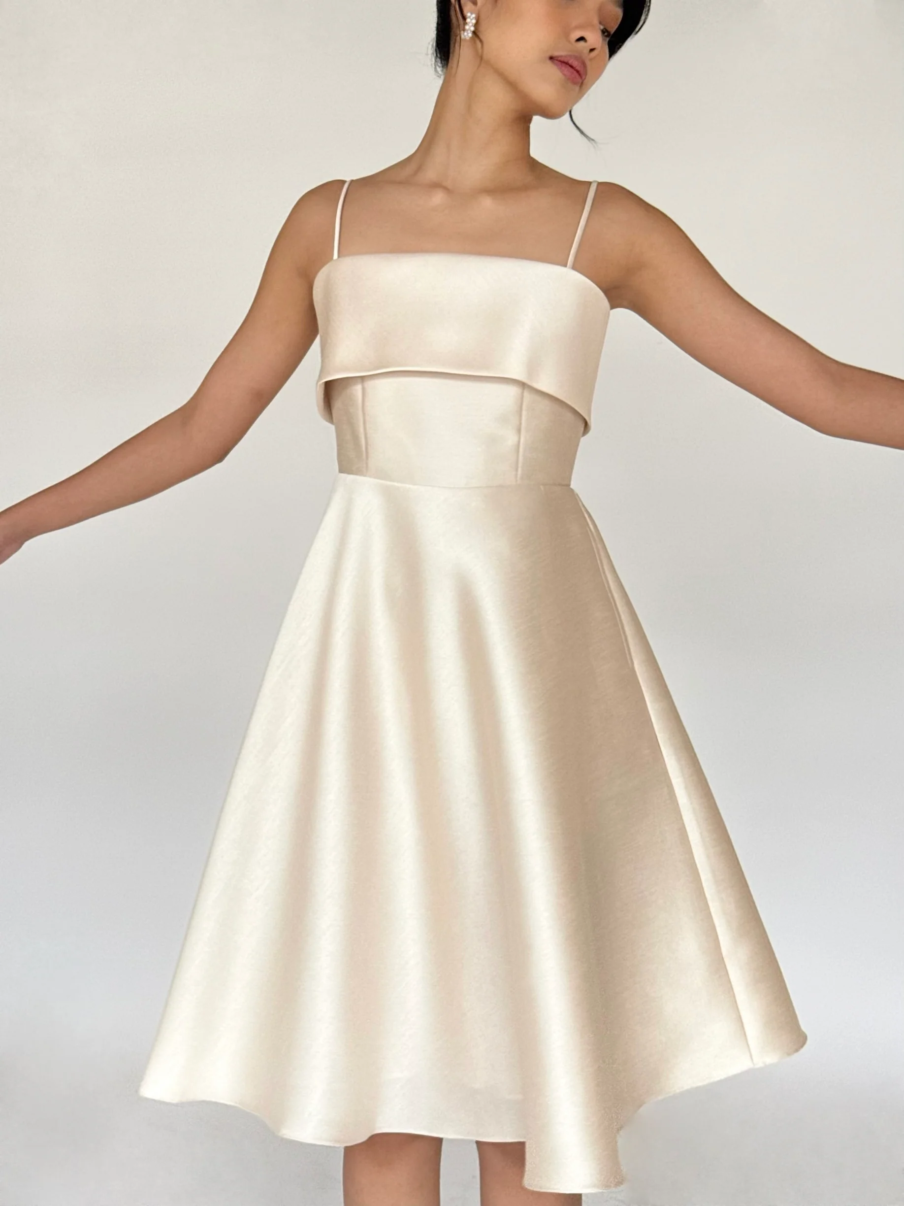Corazon midi dress (CHAMPAGNE)
