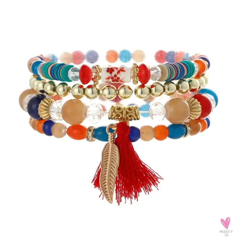 Bohemian Multi-layer Charm Bracelets - Trendy 4-5Pcs Bracelet for Women and Girls