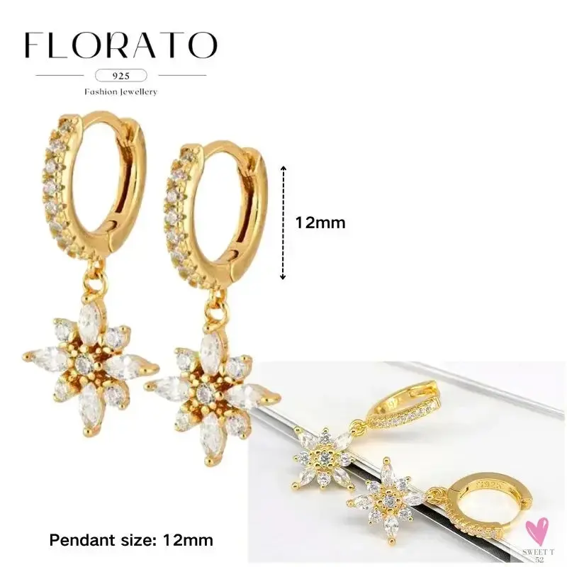 925 Sterling Silver Long Chain Tassel Drop Earrings for Women - Crystal Zircon Star Perforation Earrings, Fine Jewelry