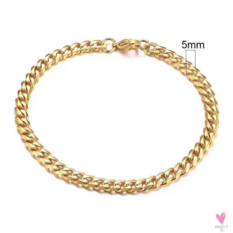 3 - 11 mm Chunky Miami Club Chain Bracelet for Men, Stainless Steel Cuban Link Chain Wristband, Classic Punk Heavy Metal Jewelry