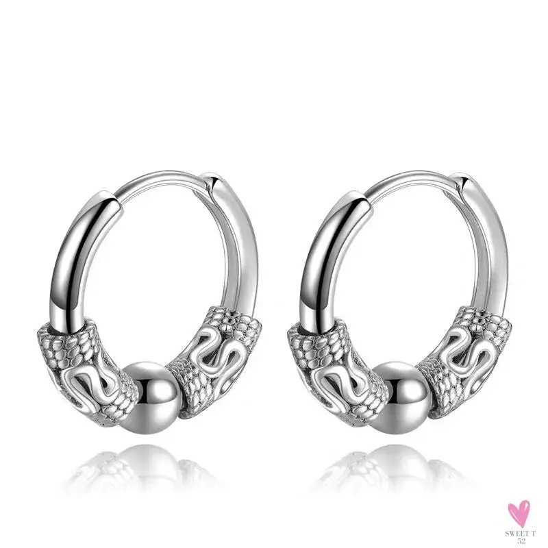 Punk/Rock Style Stainless Steel Hoop Earrings for Men/Women - Hip Hop Earrings for Men/Women