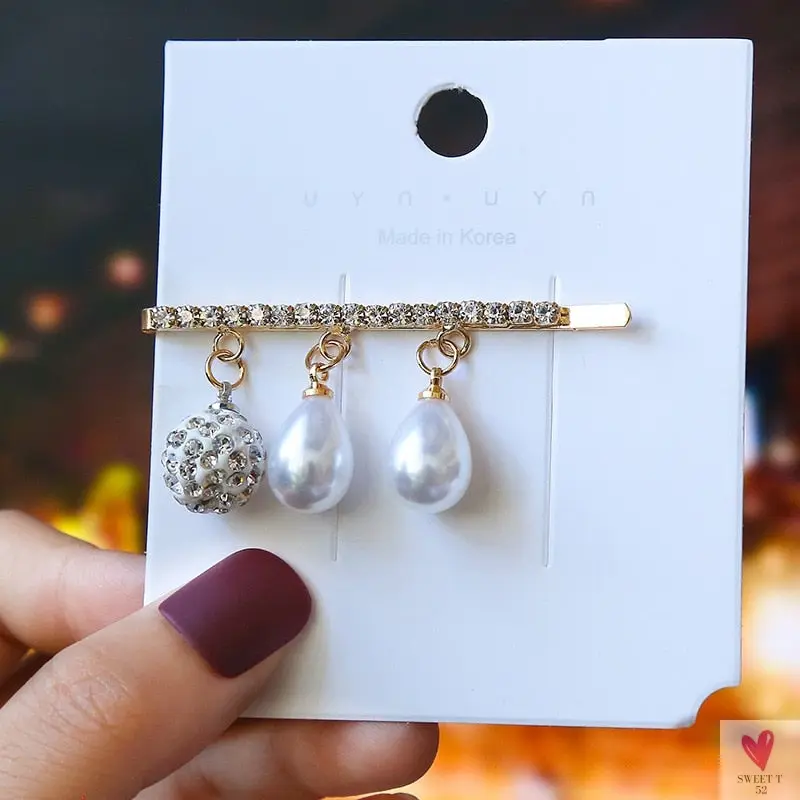 Rhinestone/Pearl Hairpins/Hair Clips in Geometric Patterns for Women & Girls