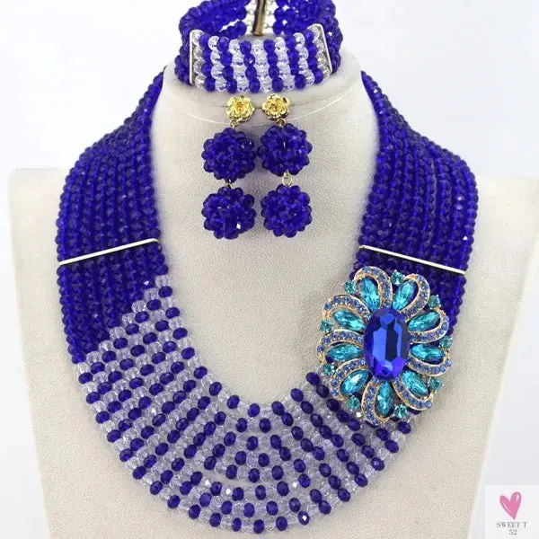 African Beads Jewelry Set - Nigerian Wedding African Beads Jewelry