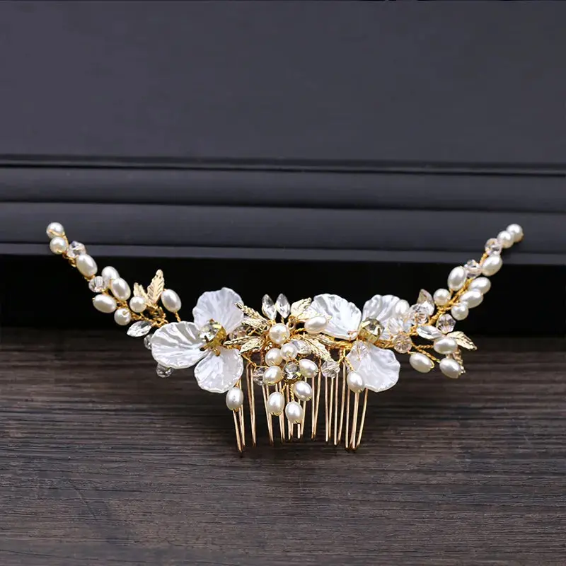 Silver/Gold/Pearl/Rhinestone Hair Accessories, Crystal Bridal Headdress/Hair Combs for Women & Girls
