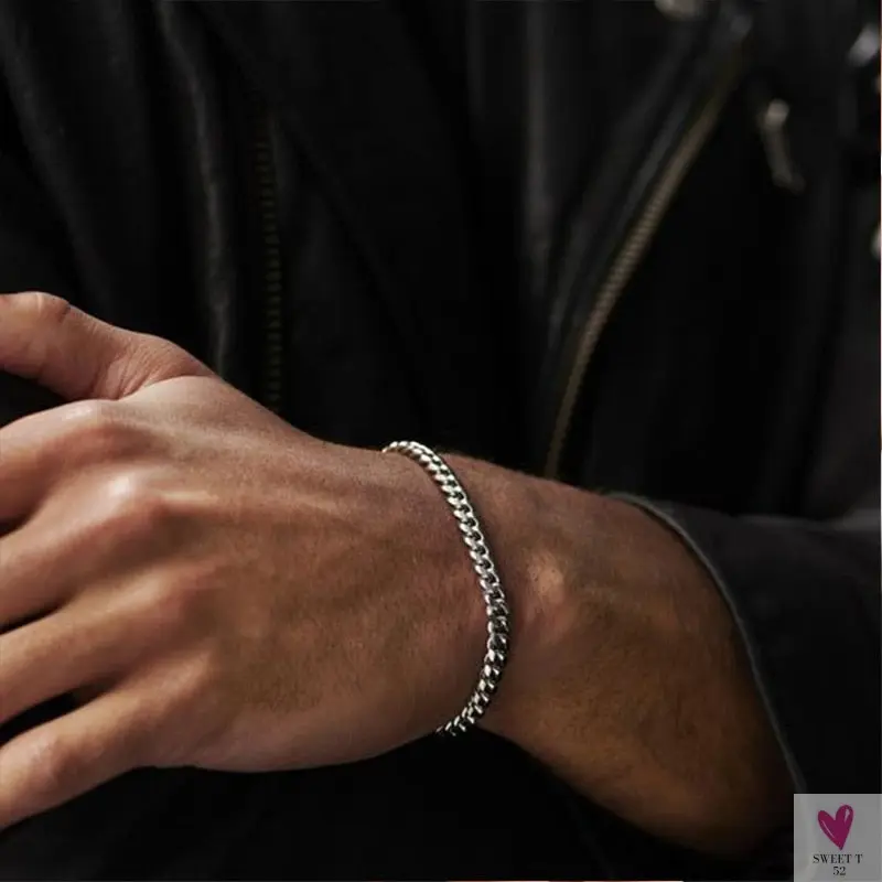 3 - 11 mm Chunky Miami Club Chain Bracelet for Men, Stainless Steel Cuban Link Chain Wristband, Classic Punk Heavy Metal Jewelry