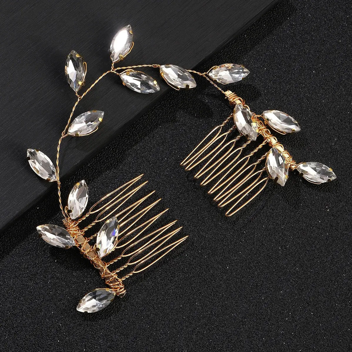 Silver/Gold/Pearl/Rhinestone Hair Accessories, Crystal Bridal Headdress/Hair Combs for Women & Girls