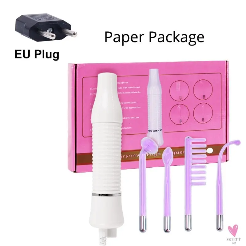 High Frequency Facial Machine, Remove Wrinkles, Acne Tool, Skin Beauty Spa, Electrotherapy Wand Glass  for Women