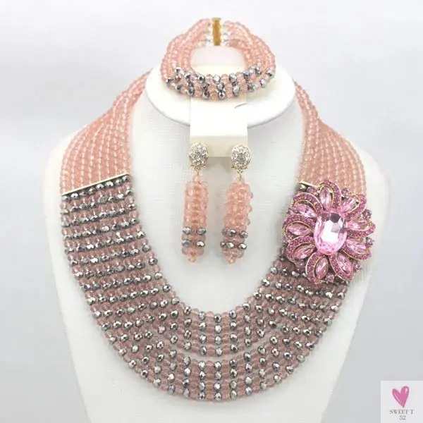 African Beads Jewelry Set - Nigerian Wedding African Beads Jewelry