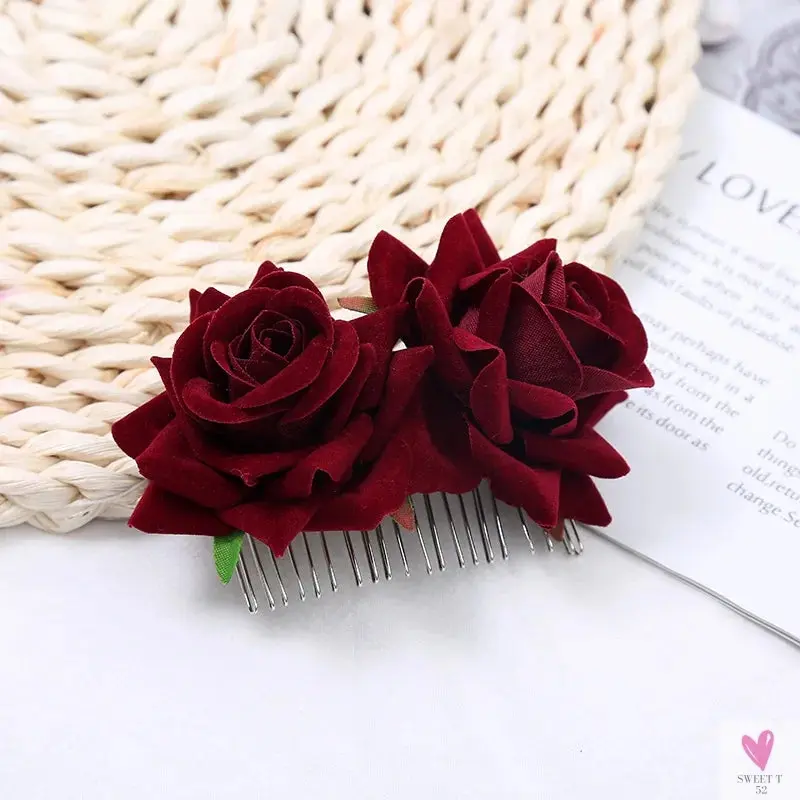 Floral Hair Combs for Summer Weddings, Festivals, Concerts, Holidays - Hair Accessoires for Women & Girlsl