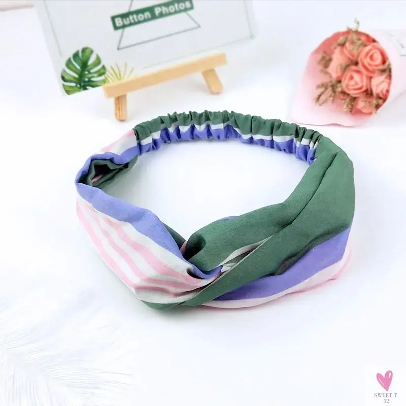 Scrunchies - Women's Knotted Turban Hair Accessories for Girls, Headband Turban/Elastic Hairband/Head Wrap/Striped  Hair Scrunchies