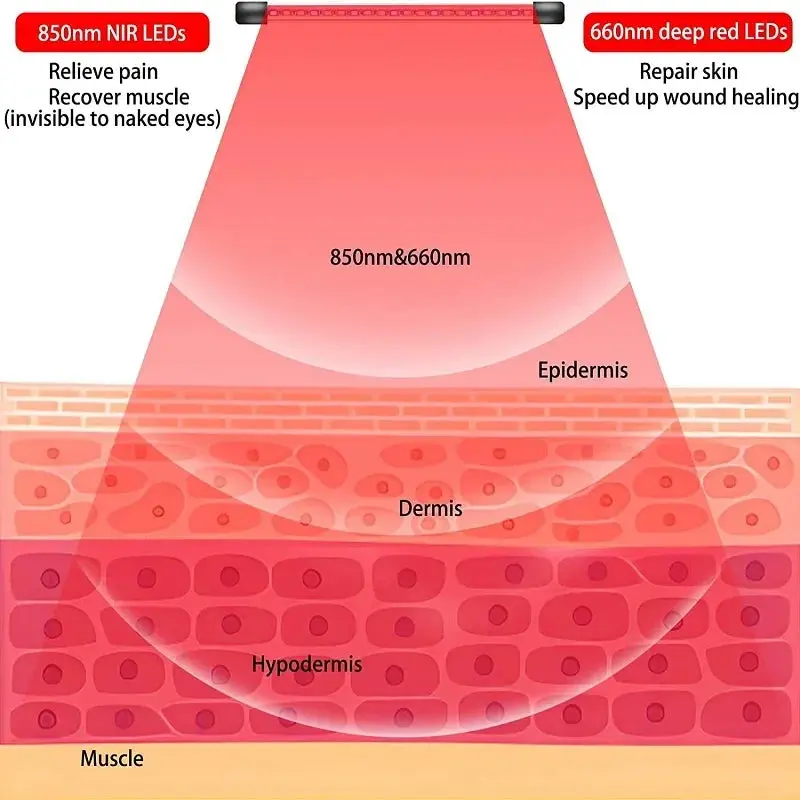 4/5 Head Red Light Therapy with Stand to Promote Metabolism, Weight Loss, Wrinkles, Anti-Aging