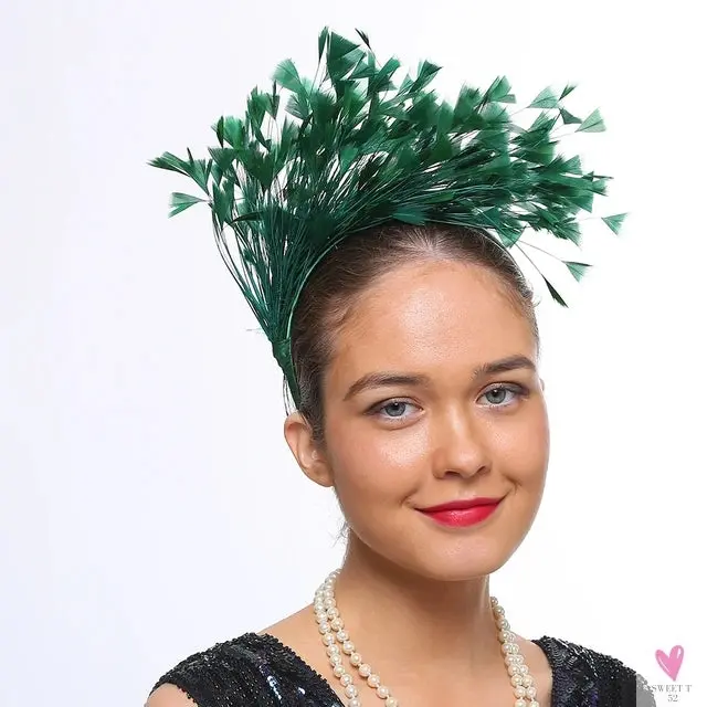 Colorful Feather Hair Hoop, Masquerade Vintage Headband, Party/Dancing/Photograph Hair Accessories