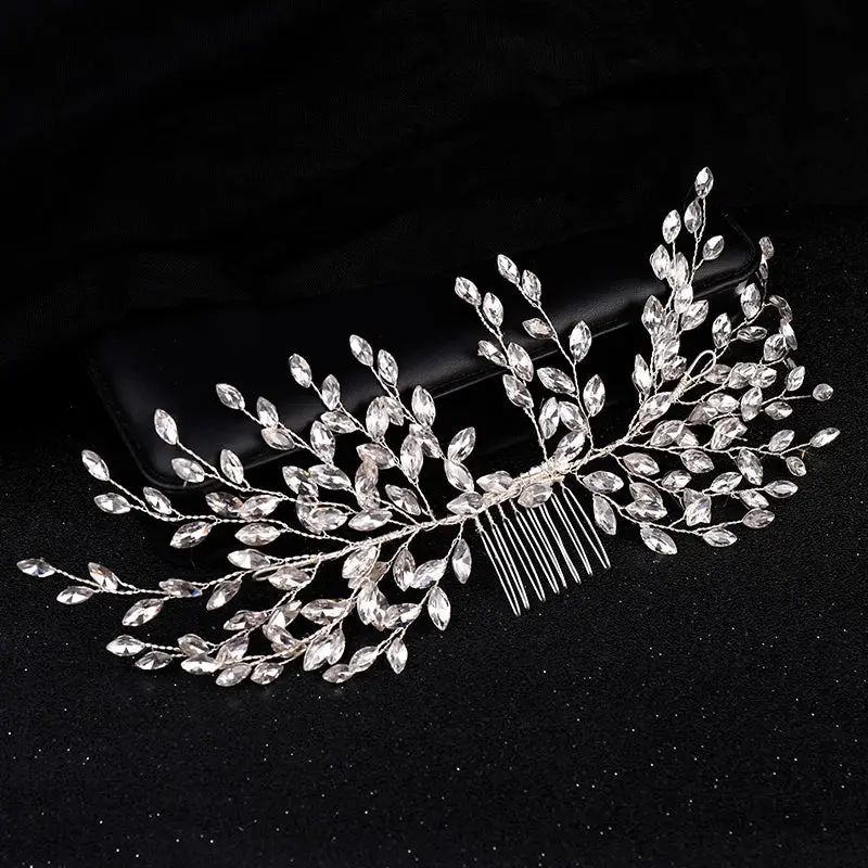 Luxury Crystal Pearl Flower Hair Comb/Headband/Tiara For Women & Girls - Bridal Wedding Hair Accessories/Hair Jewelry