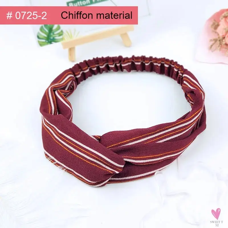 Scrunchies - Women's Knotted Turban Hair Accessories for Girls, Headband Turban/Elastic Hairband/Head Wrap/Striped  Hair Scrunchies