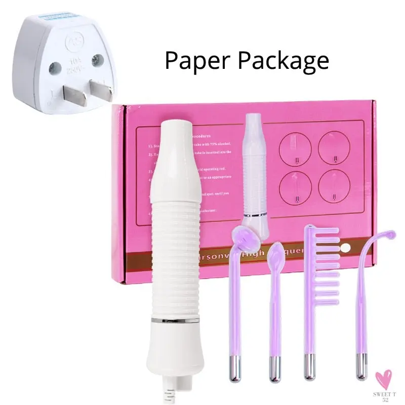 High Frequency Facial Machine, Remove Wrinkles, Acne Tool, Skin Beauty Spa, Electrotherapy Wand Glass  for Women