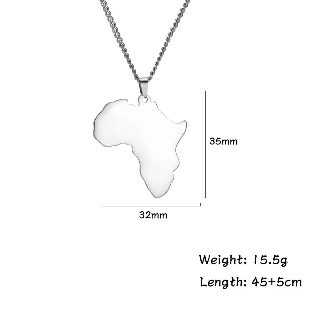 Mama Africa Necklace for Women/Men/Boys & Girls, Pendant Style, in Gold & Silver