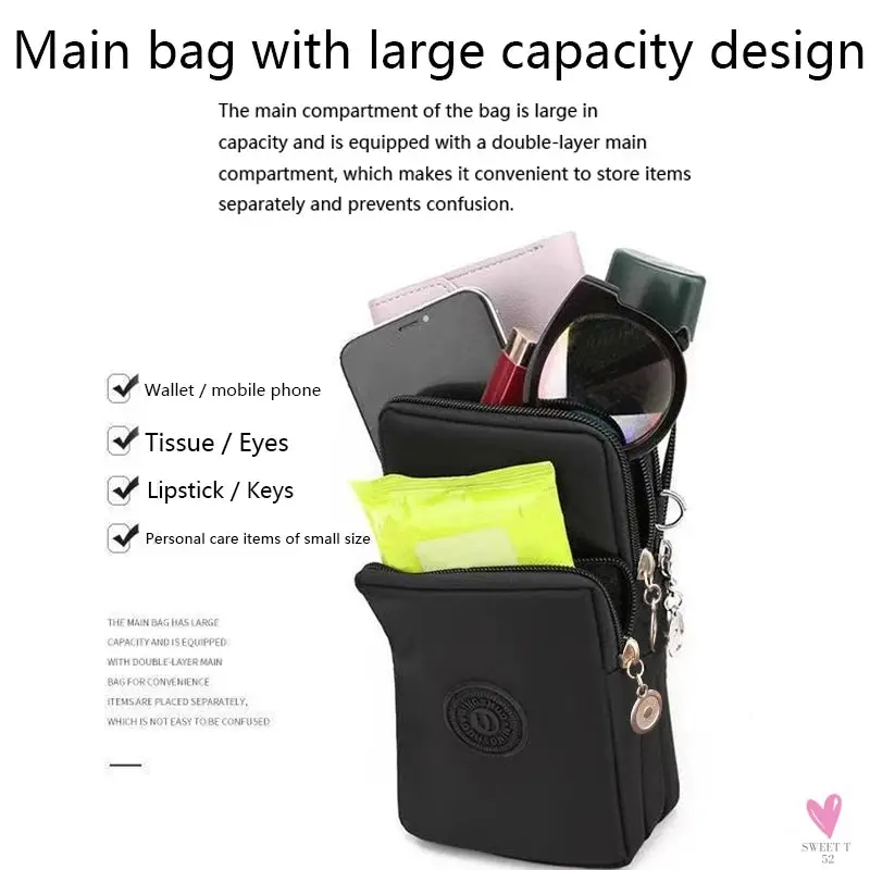 Men & Women's Compatible Bag - Mobile Phone, Versatile Mini Single-Shoulder Crossbody Bag, Sports Arm Bag