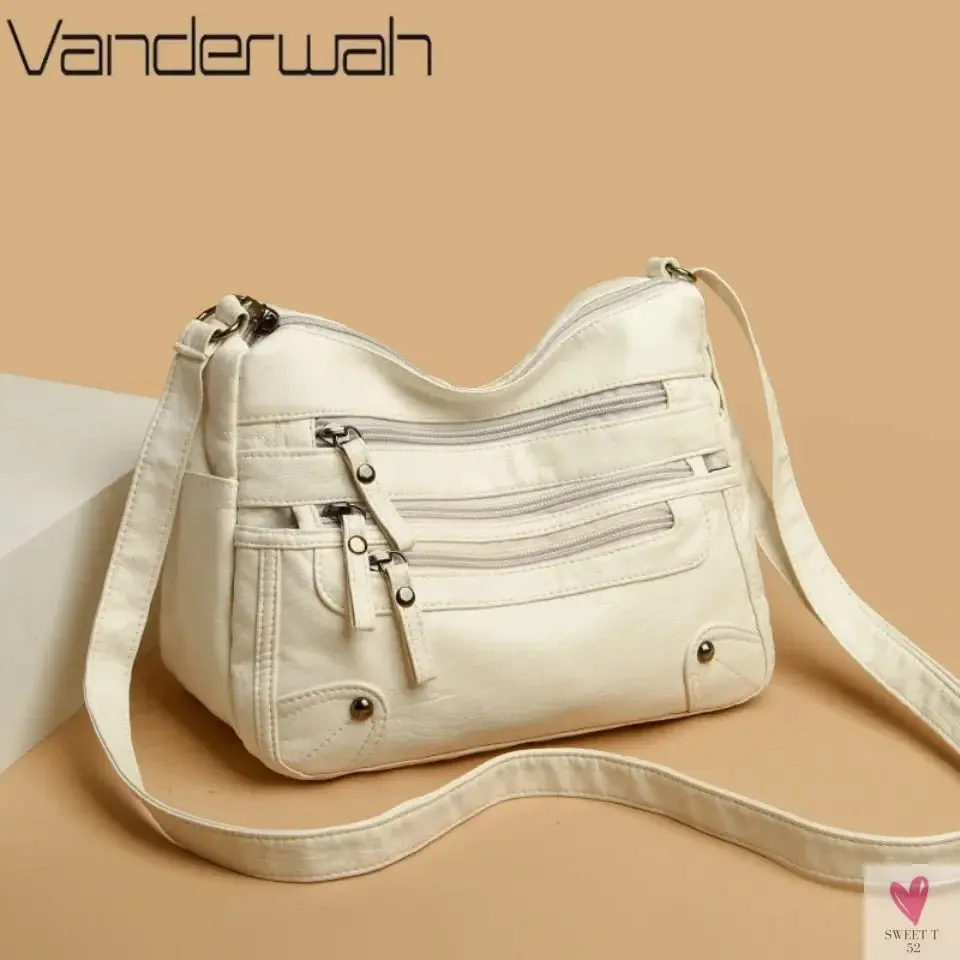 Multi-Layer Luxury PU Leather Casual Cross Body Shoulder Bags for Women & Girls - High Quality Soft PU Leather Crossbody Messenger Bags