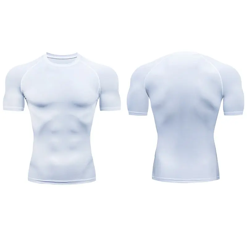 Quick Drying Elastic T-Shirt for Men & Boys, Anti-Wrinkle in 8 Solid Colors for Gym or Sports