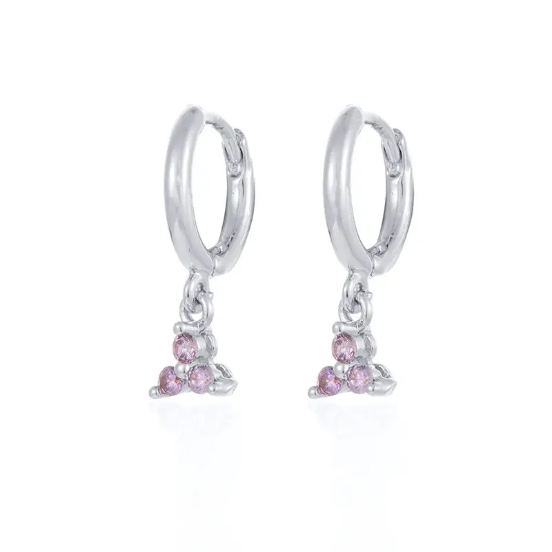 Gold Color Cute Water Drop Earrings For Women & Girls - Zircon Piercing Huggies/Hoop Dangle Earrings