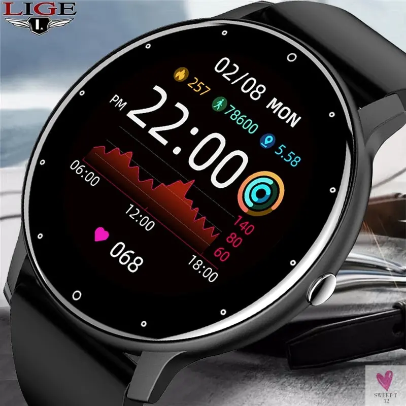 Sports Smart Watch for Men/Women, Fitness Tracker, Sleep Tracker, Heart Rate, Blood Pressure, Alarm & More