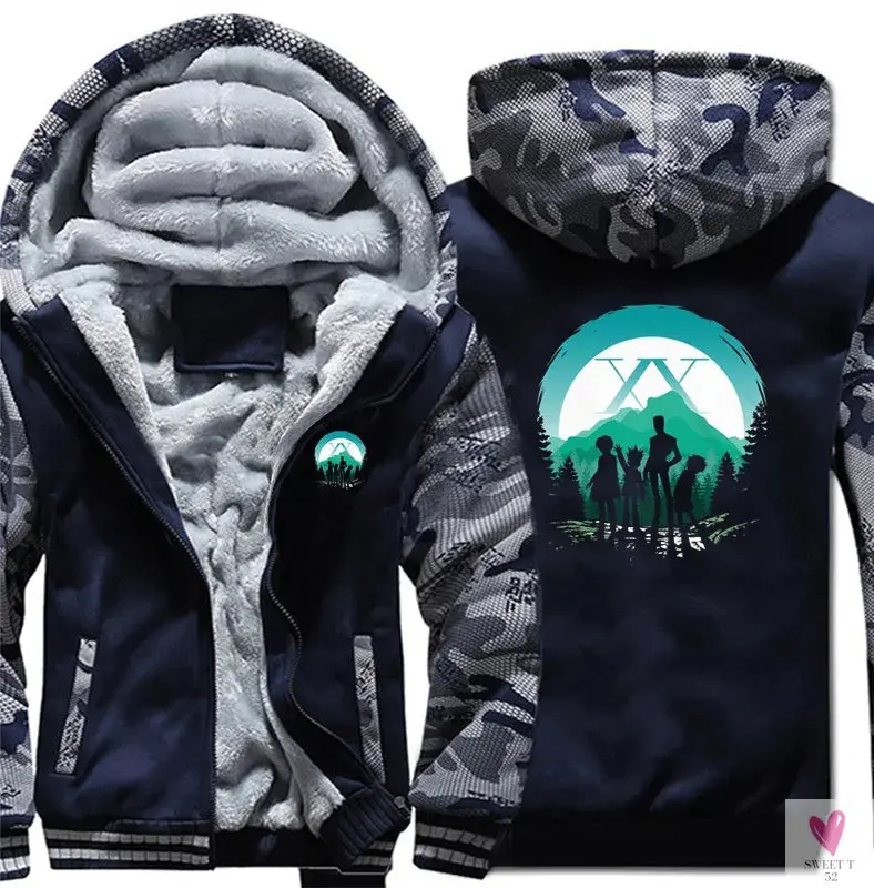 Men's Oversized Hoodie for Winter. Thick, Warm, Zippered Jacket. Bomber Style, Streetwear Hoodie