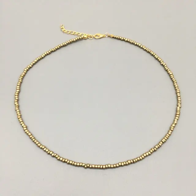 Beaded Choker Necklace in String Style for Women and Girls - Solid and Multi-Colors