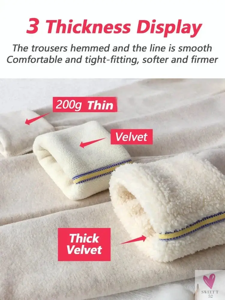 Women's Leggings with Fleece Thick Warm Velvet Cotton Tights - Female Legging Pants, Skinny Grey Thermal Leggings for Women