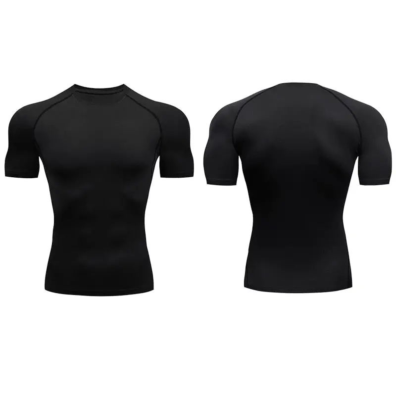 Quick Drying Elastic T-Shirt for Men & Boys, Anti-Wrinkle in 8 Solid Colors for Gym or Sports